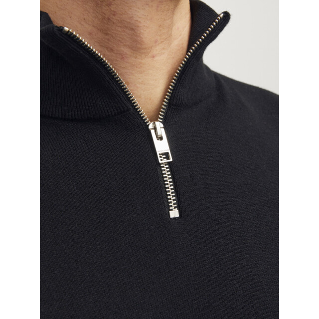 Jack & Jones Emil knit half zip 12263819-BLK-XL large
