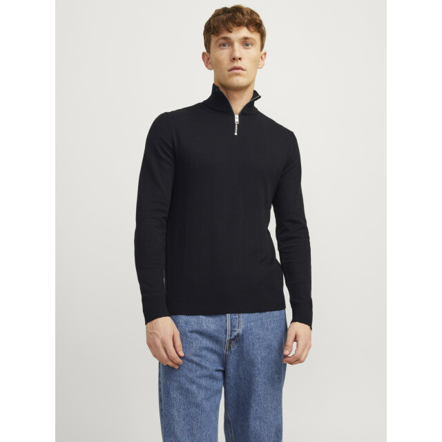Jack & Jones Emil knit half zip 12263819-BLK-XL large