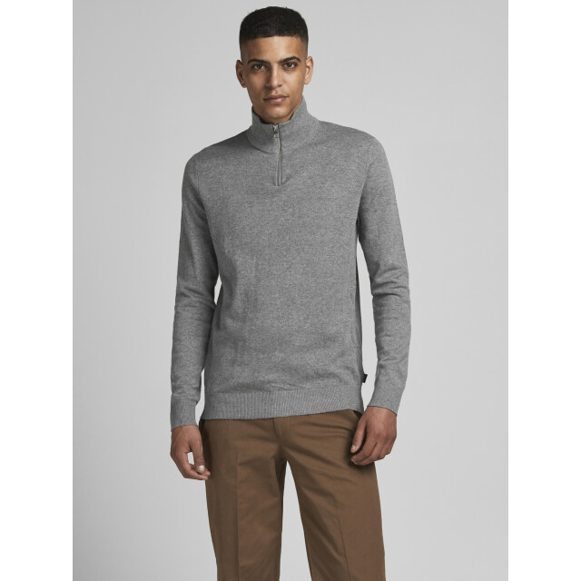 Jack & Jones Emil knit half zip 12263819-GRY-XXL large
