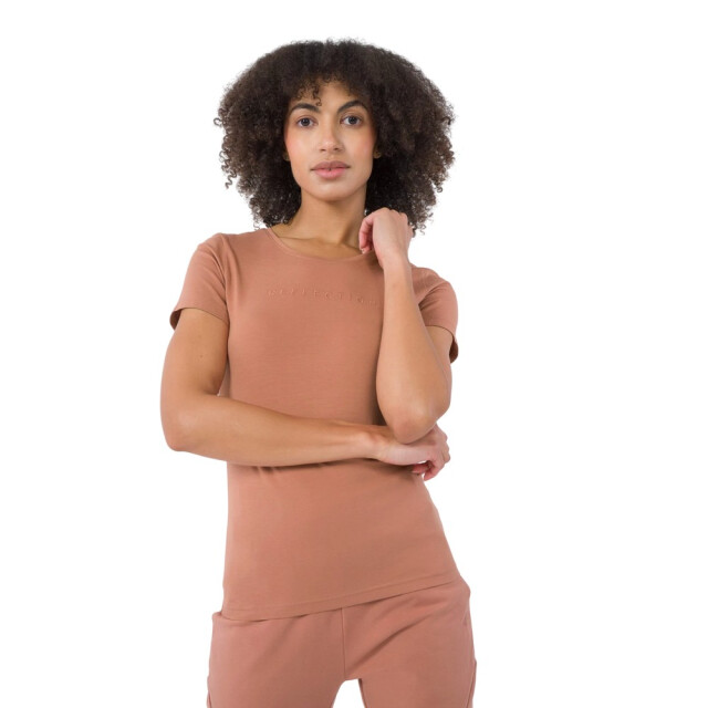 4F Dames h4z22 tekst regular t-shirt UTPP1739_orange large