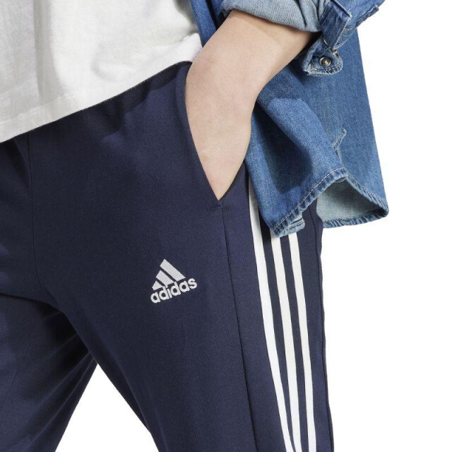 Adidas Heren essentials single jersey 3 strepen open hem tapered joggingbroek UTPP3572_navyblue large