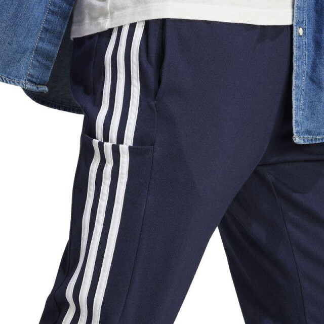 Adidas Heren essentials single jersey 3 strepen open hem tapered joggingbroek UTPP3572_navyblue large