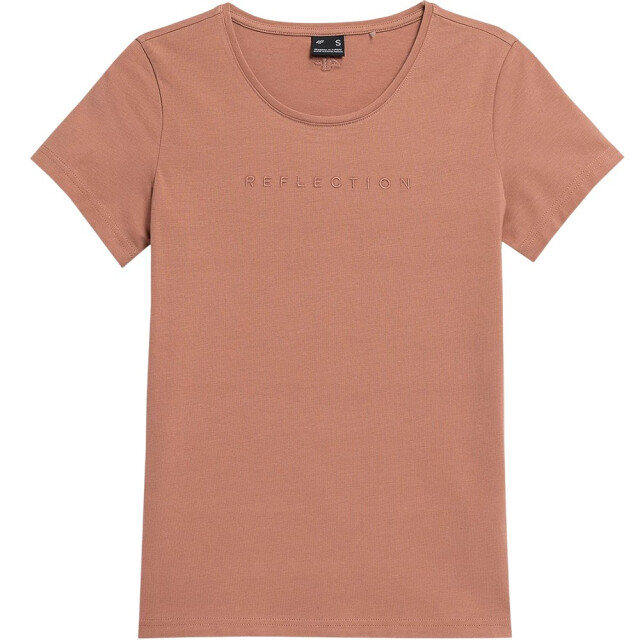 4F Dames h4z22 tekst regular t-shirt UTPP1739_orange large