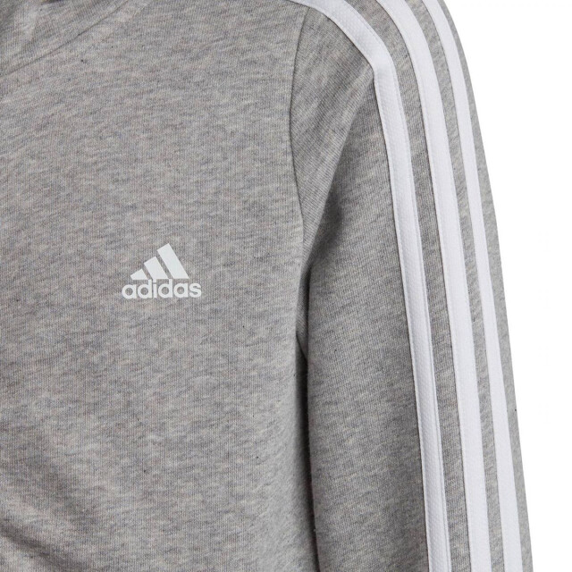 Adidas Kinder/kids essentials gestreepte hoodie met volledige rits UTPP5134_grey large Adidas Kinder/kids essentials gestreepte hoodie met volledige rits UTPP5134_grey large