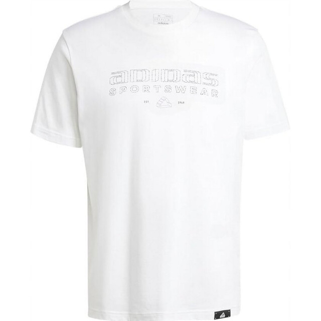 Adidas Heren tech lineair t-shirt UTPP5386_white large