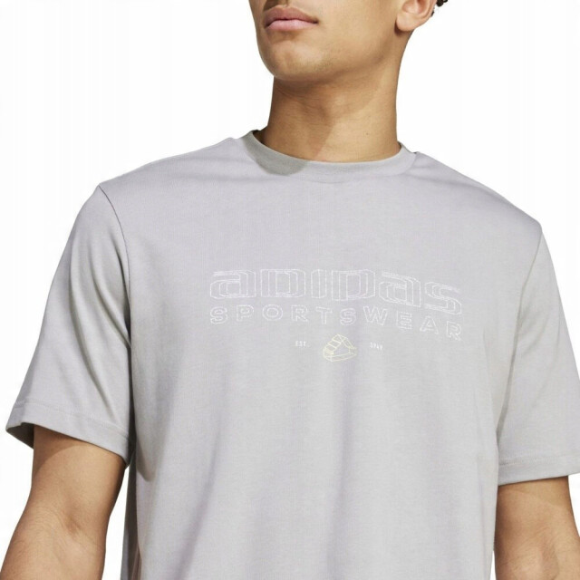 Adidas Heren tech lineair t-shirt UTPP5386_grey large