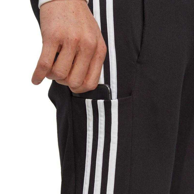 Adidas Heren essentials single jersey 3 strepen open hem tapered joggingbroek UTPP5522_black large