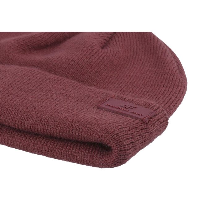 4F M307 effen omgeslagen muts UTPP1094_red large