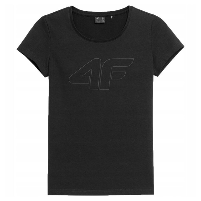 4F Dames bedrukt normaal t-shirt UTPP1613_black large