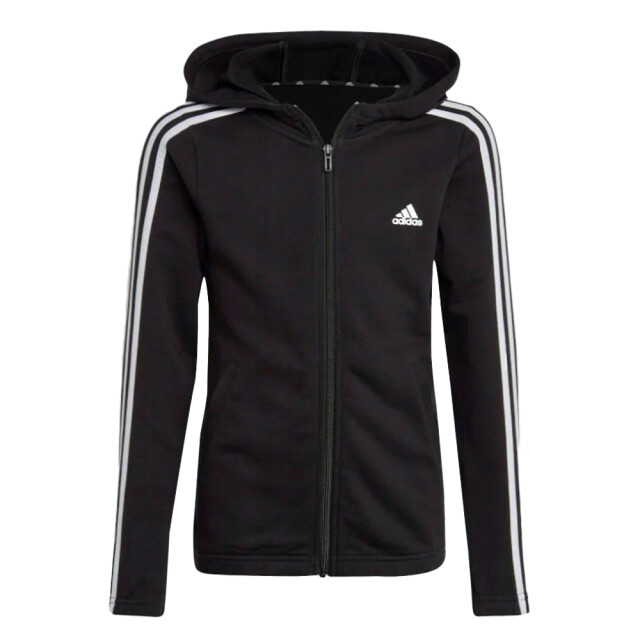Adidas Kinder/kids essentials gestreepte hoodie met volledige rits UTPP1257_black large