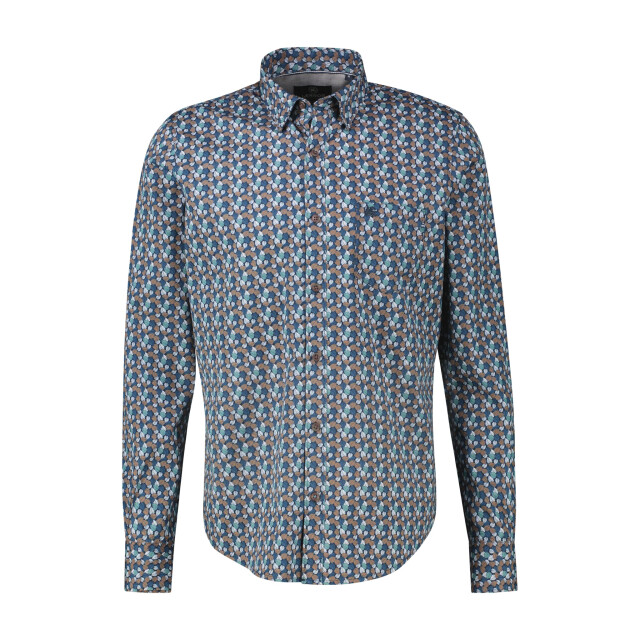 Lerros Heren overhemd 2581457 756 light coffee Lerros overhemd 2581457 756LightCoffee large