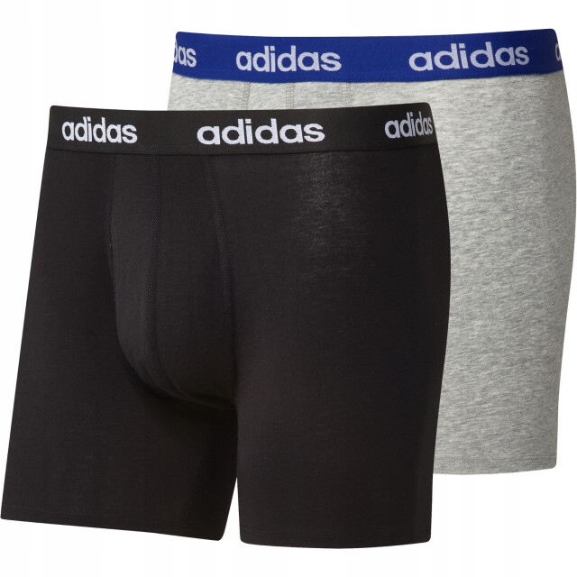 Adidas Heren linear boxershorts (set van 2) UTPP361_greyheatherblack large