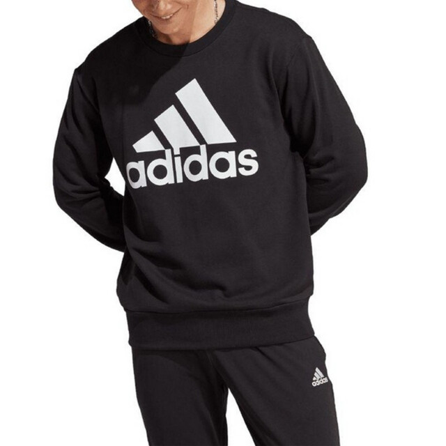 Adidas Heren essentials sweatshirt met groot logo in french terry UTPP3652_black large