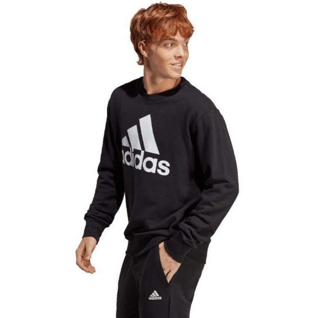 Adidas Heren essentials sweatshirt met groot logo in french terry UTPP3652_black large