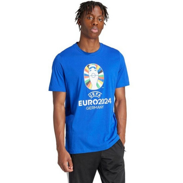 Adidas Heren uefa euro24 t-shirt UTPP4575_blue large