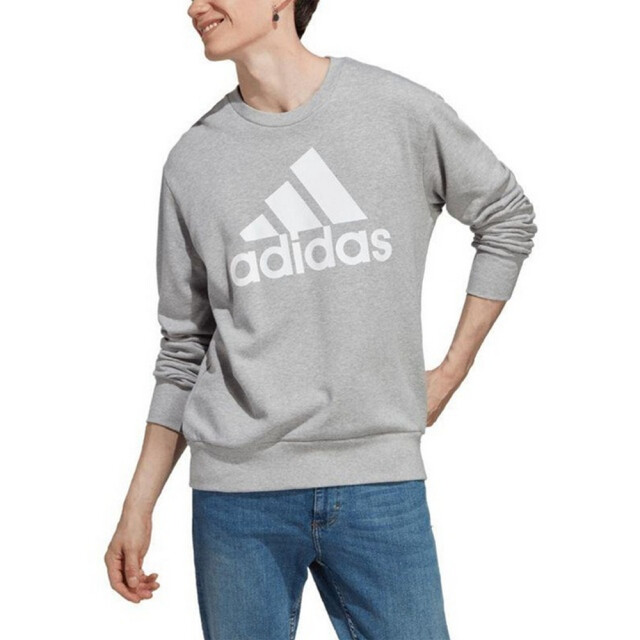 Adidas Heren essentials sweatshirt met groot logo in french terry UTPP3652_grey large