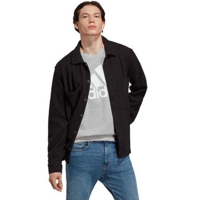 Adidas Heren essentials sweatshirt met groot logo in french terry UTPP3652_grey large