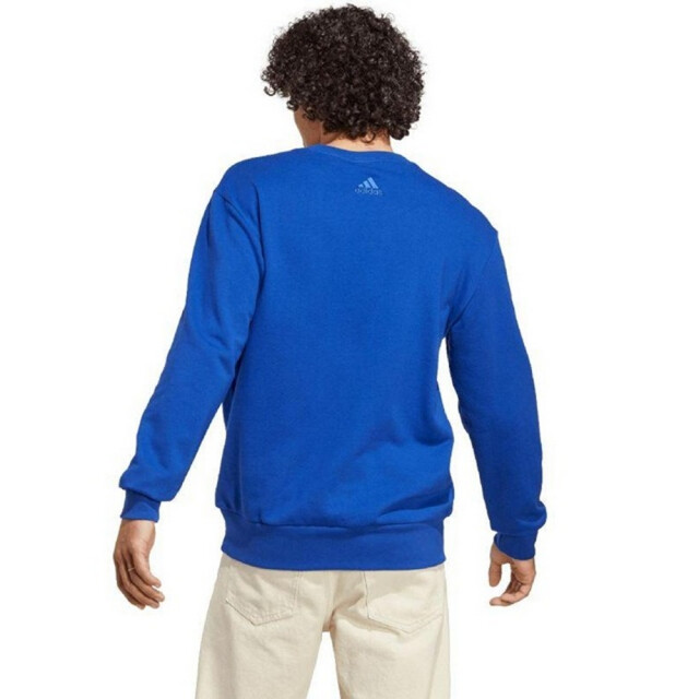 Adidas Heren essentials sweatshirt met groot logo in french terry UTPP3652_blue large