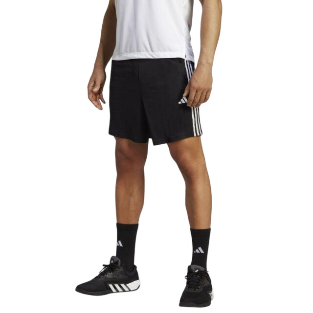 Adidas Heren train essentials pique 3 streep shorts UTPP2761_black large