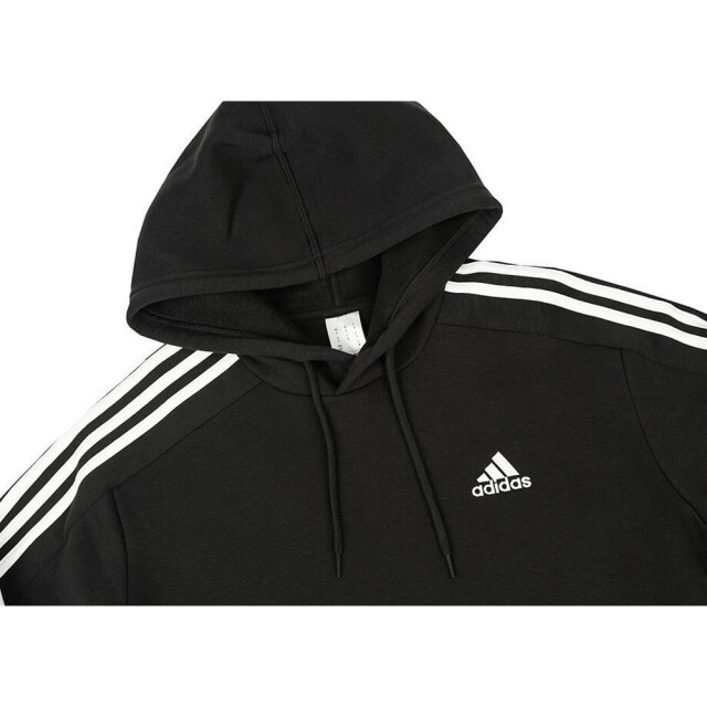 Adidas Heren essentials gestreepte fleece hoodie UTPP1682_black large