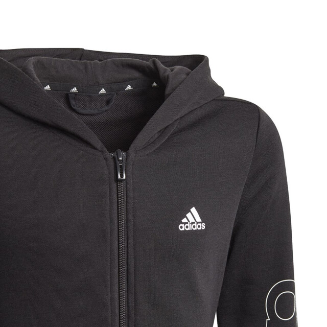 Adidas Kinder/kids essentials logo full zip hoodie UTPP1946_black large Adidas Kinder/kids essentials logo full zip hoodie UTPP1946_black large