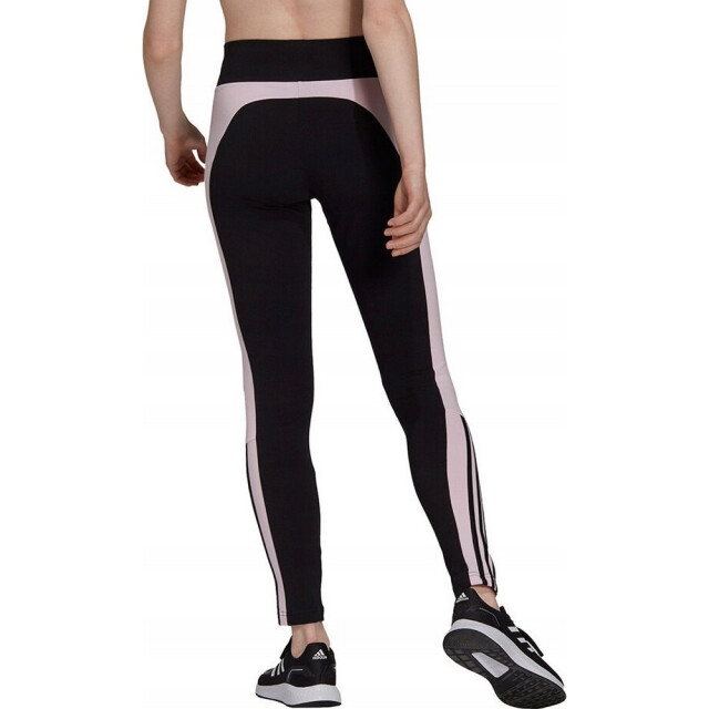 Adidas Dames essentials legging kleurblok UTPP2011_blackpink large Adidas Dames essentials legging kleurblok UTPP2011_blackpink large