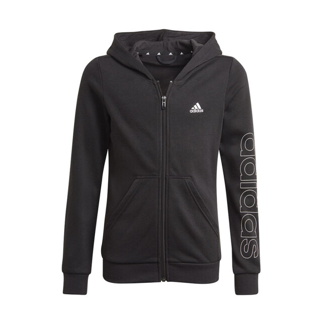 Adidas Kinder/kids essentials logo full zip hoodie UTPP1946_black large Adidas Kinder/kids essentials logo full zip hoodie UTPP1946_black large