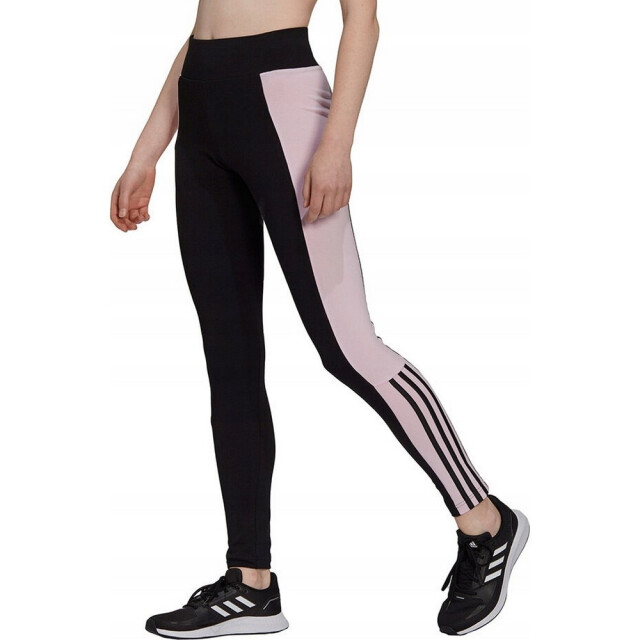 Adidas Dames essentials legging kleurblok UTPP2011_blackpink large Adidas Dames essentials legging kleurblok UTPP2011_blackpink large