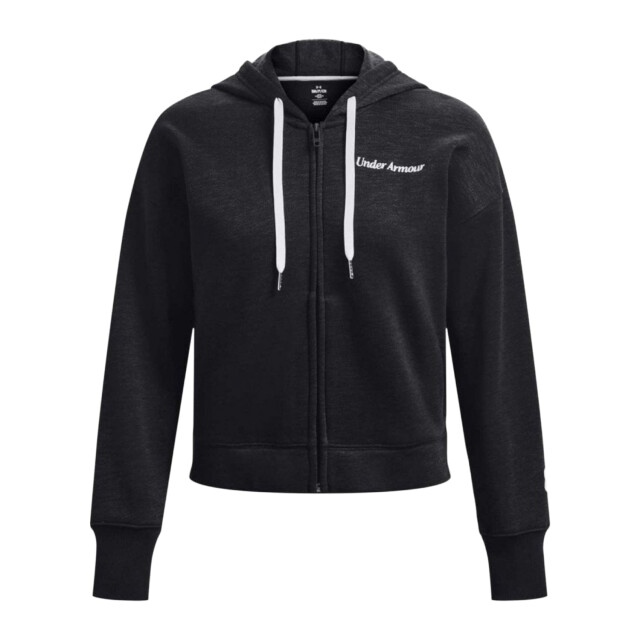 Under Armour Dames essential script fleece full zip hoodie UTPP1956_black large Under Armour Dames essential script fleece full zip hoodie UTPP1956_black large