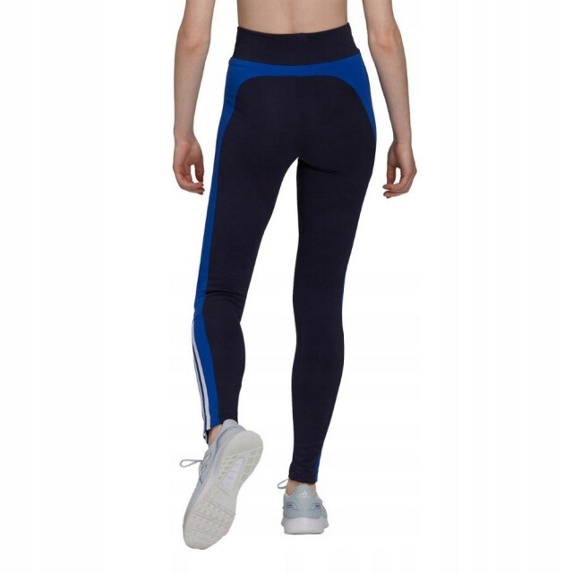 Adidas Dames essentials legging kleurblok UTPP2011_blackblue large Adidas Dames essentials legging kleurblok UTPP2011_blackblue large
