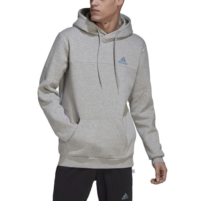 Adidas Heren badge of sport fleece hoodie UTPP2891_greysilver large