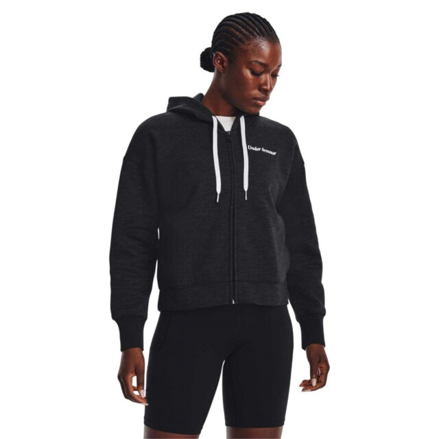 Under Armour Dames essential script fleece full zip hoodie UTPP1956_black large Under Armour Dames essential script fleece full zip hoodie UTPP1956_black large