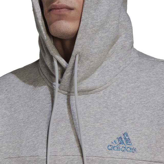 Adidas Heren badge of sport fleece hoodie UTPP2891_greysilver large