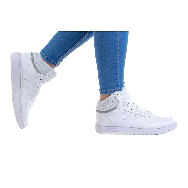 Adidas Volwassen uniseks hoops 3.0 mid cut trainers UTPP4375_white large