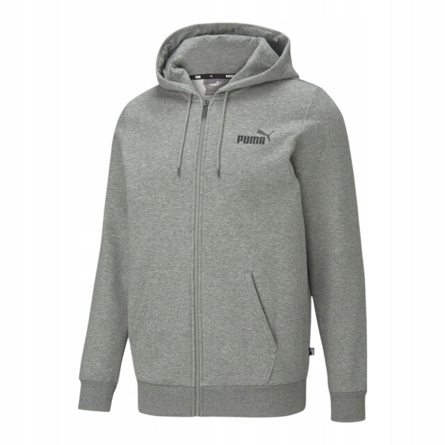 Puma Heren essential big logo evening full zip hoodie UTPP4955_grey large