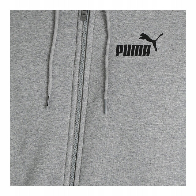 Puma Heren essential big logo evening full zip hoodie UTPP4955_grey large