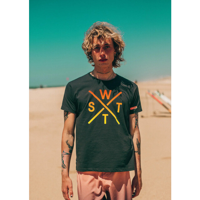 WATTS Unisex logo t-shirt 03 organisch katoen donkergrijs 1WATTS03-W9969 large