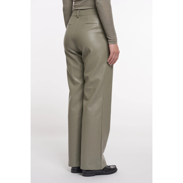 Rino & Pelle Corianshort.7502511 rino en pelle short length straight leg pu pants green ash CorianShort.7502511 Green ash large