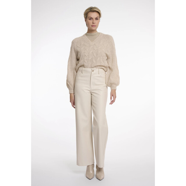 Rino & Pelle Corianshort.7502511 rino en pelle short length straight leg pu pants birch CorianShort.7502511 Birch large