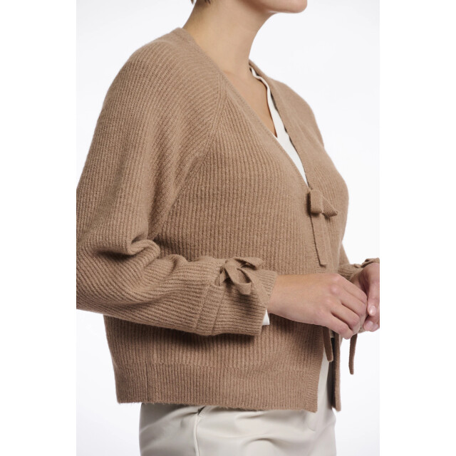 Rino & Pelle Gouke.5002511 rino en pelle knitted cardigan with bows brew Gouke.5002511 Brew large
