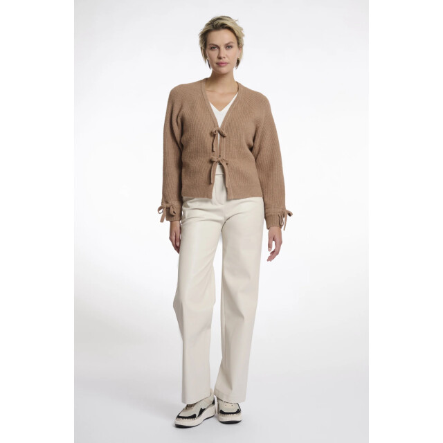 Rino & Pelle Gouke.5002511 rino en pelle knitted cardigan with bows brew Gouke.5002511 Brew large