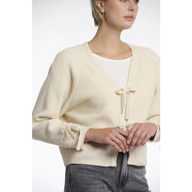 Rino & Pelle Gouke.5002511 rino en pelle knitted cardigan h bows birch Gouke.5002511 Birch large