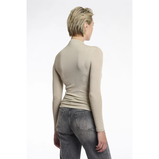 Rino & Pelle Claar.7002511 rino en pelle long sleeve top with turtleneck green mist Claar.7002511 Green mist large