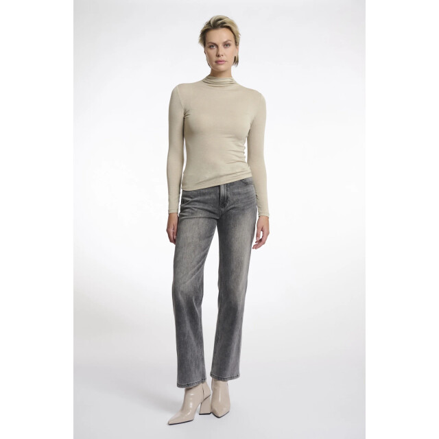 Rino & Pelle Claar.7002511 rino en pelle long sleeve top with turtleneck green mist Claar.7002511 Green mist large