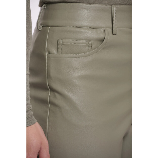 Rino & Pelle Corianshort.7502511 rino en pelle short length straight leg pu pants green ash CorianShort.7502511 Green ash large