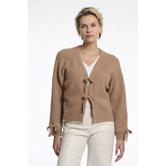 Rino & Pelle Gouke.5002511 rino en pelle knitted cardigan with bows brew Gouke.5002511 Brew large