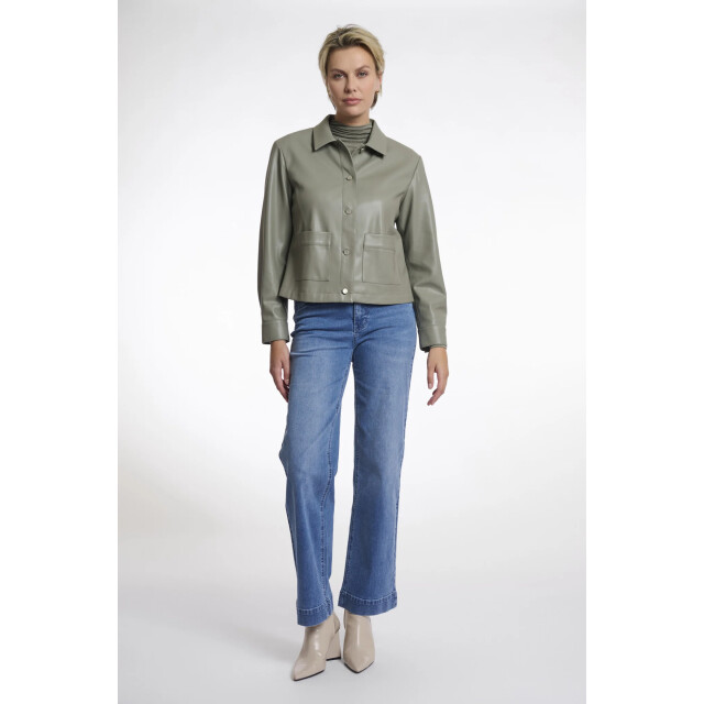 Rino & Pelle Annicka.7502511 rino en pelle faux leather jacket green ash Annicka.7502511 Green ash large