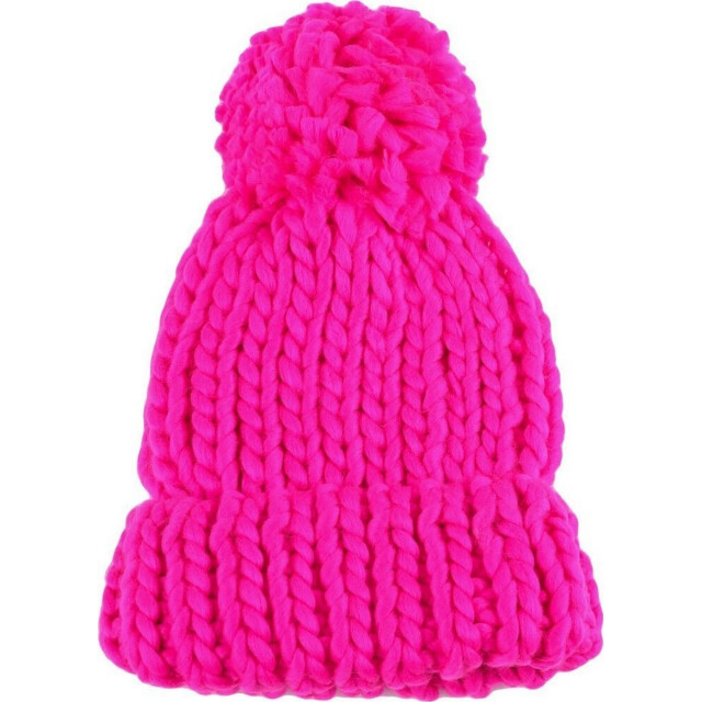 4F Dames pom pom muts UTPP1494_pink large 4F Dames pom pom muts UTPP1494_pink large