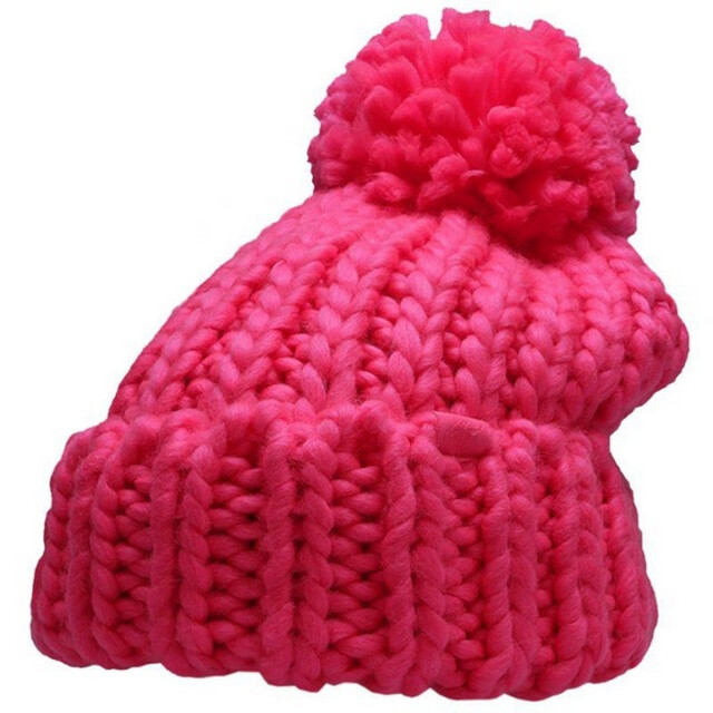 4F Dames pom pom muts UTPP1494_pink large 4F Dames pom pom muts UTPP1494_pink large