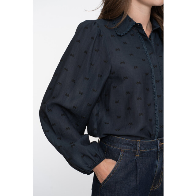 Geisha 53533-14 675 blouse with lace details navy 53533-14 675 large